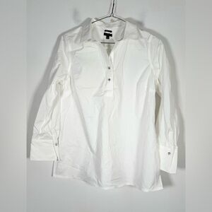 Talbots Women’s Size 12 Petite 12P Gem Button Popover Blouse